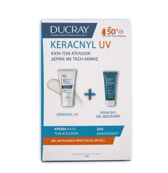 DUCRAY Keracnyl UV SPF50+ Λεπτόρρευστη Αντηλιακή Κρέμα Υψηλής Προστασίας για Δέρμα με Τάση Ακμής