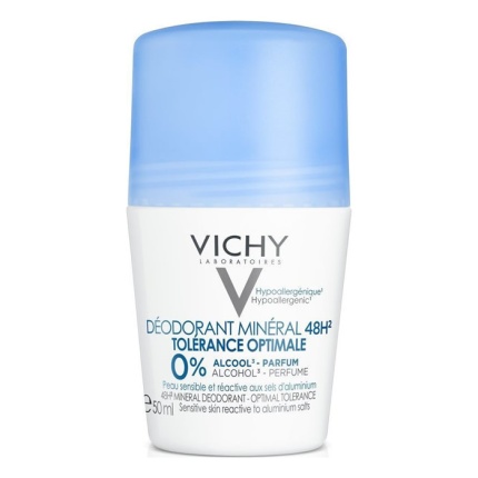 VICHY Deodorant Mineral 0% Alcohol, Χωρίς Άλατα Αλουμινίου για Ευαίσθητες Επιδερμίδες