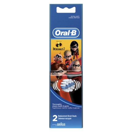 ORAL-B Vitality Kids Stages Power Incredibles Ανταλλακτικό για Ηλεκτρική Οδοντόβουρτσα για 3+ χρονών 2τεμ