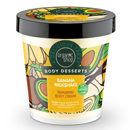 NATURA SIBERICA Organic Shop Body Desserts Banana Milkshake, Επανορθωτική κρέμα σώματος