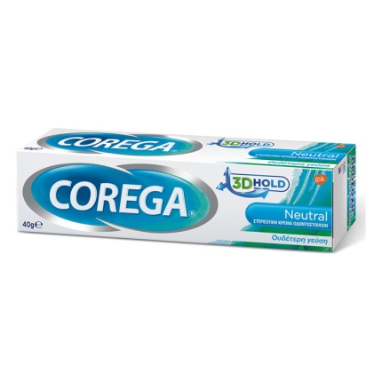 COREGA 3D Hold Neutral Cream Στερεωτική Κρέμα για Τεχνητή Οδοντοστοιχία 40gr