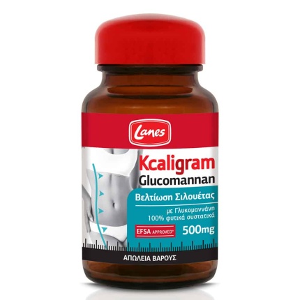 LANES Kcaligram Glucomannan 500mg Συμπλήρωμα Διατροφής
