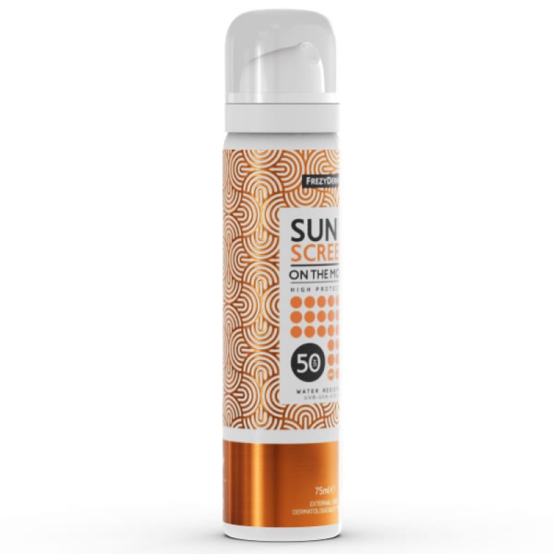 FREZYDERM, Sun Screen On The Move, Αντηλιακό Spray Προσώπου, SPF50, 5202888222443