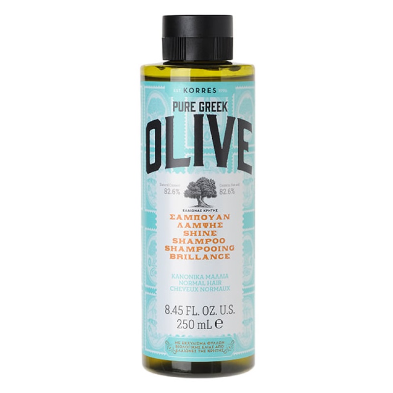 KORRES Pure Greek Olive Σαμπουάν Λάμψης και Ελαστικότητας με Εκχύλισμα Φύλλων Ελιάς
