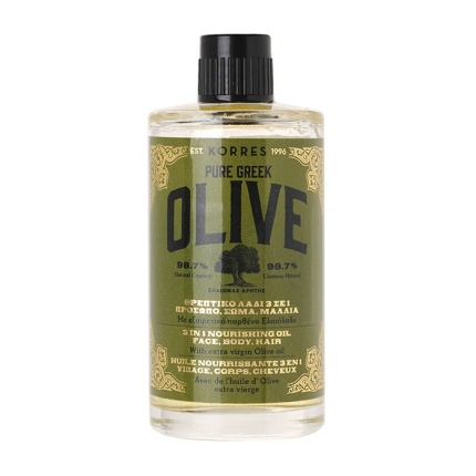 KORRES Pure Greek Olive Θρεπτικό Λάδι 3 σε 1 για Πρόσωπο-Σώμα-Μαλλιά