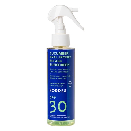 KORRES Cucumber Hyaluronic Splash Sunscreen SPF30 150ml