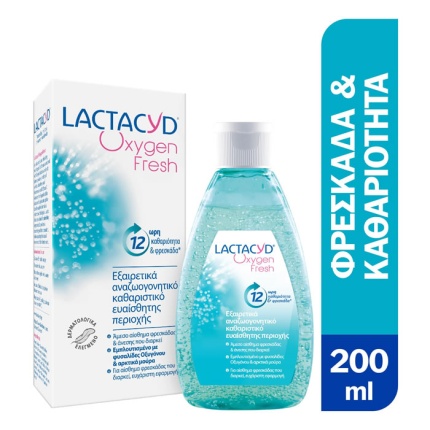 LACTACYD Lactacyd Oxygen Fresh καθαριστικό ευαίσθητης περιοχής, εξαιρετικά αναζωογονητικό, 200ml