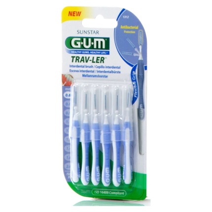 GUM Μεσοδόντια βουρτσάκια Trav-Ler Μπλε 0.6mm 6 τεμ