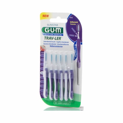 GUM Trav-ler Μεσοδόντια Βουρτσάκια Μωβ 1.2mm 6τεμ