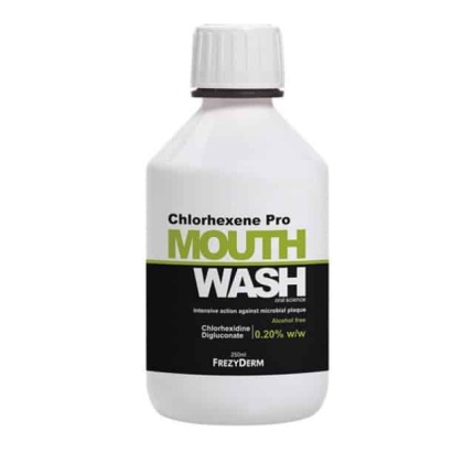  FREZYDERM Mouth Wash Chlorhexene Pro Στοματικό Διάλυμα Κατά της Μικροβιακής Πλάκας 250ml