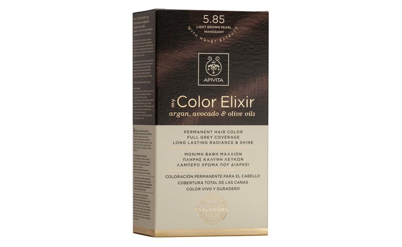 APIVITA My Color Elixir Μόνιμη Βαφή Μαλλιών No 5.85 Καστανό