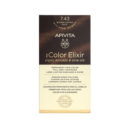APIVITA My Color Elixir Νο 7.43 Βαφή Μαλλιών Ξανθό
