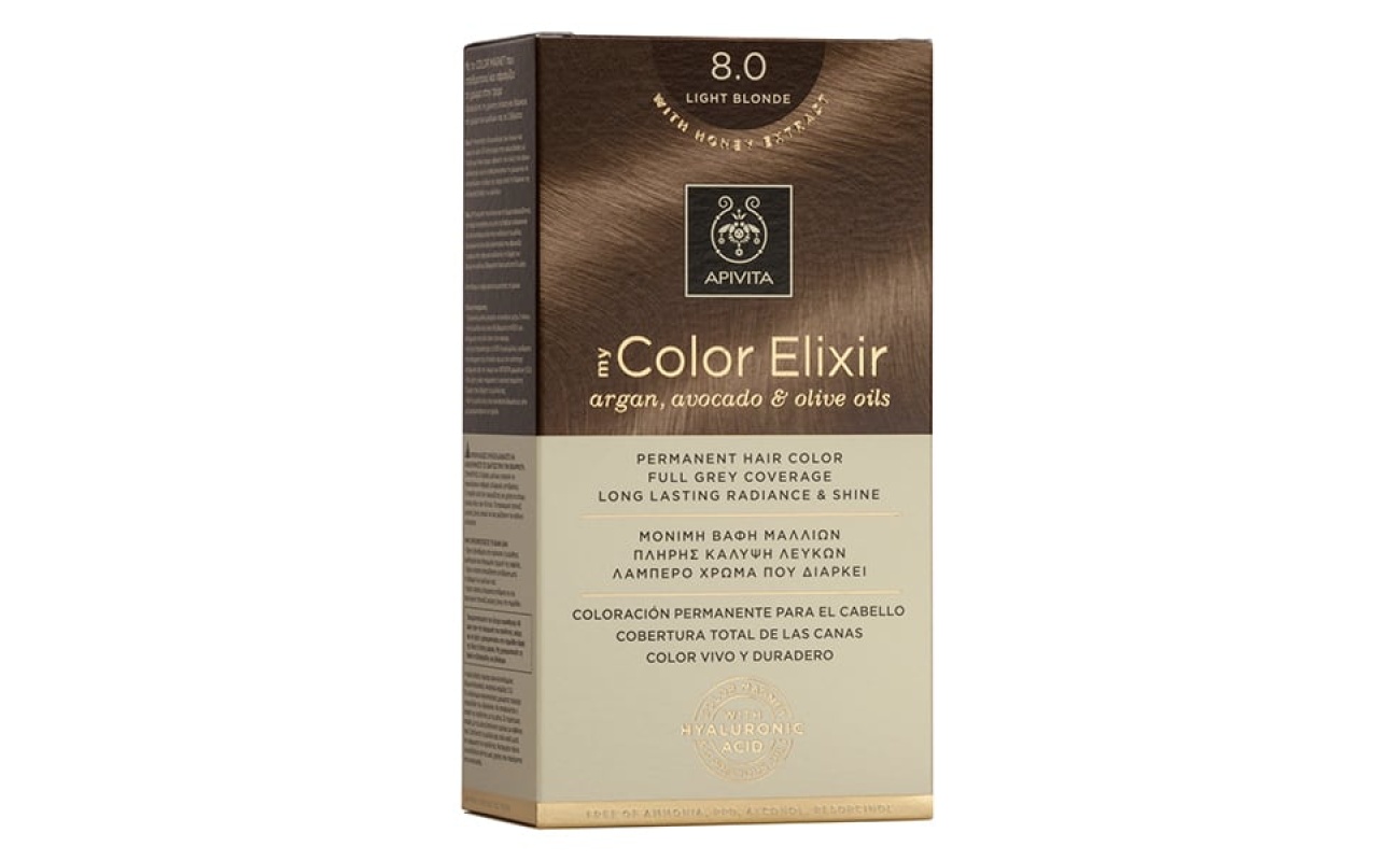 APIVITA My Color Elixir Βαφή Μαλλιών 8.0 Ξανθό Ανοιχτό