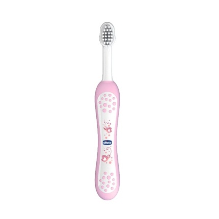 CHICCO Toothbrush 6m+, Οδοντόβουρτσα για βρέφη Ροζ χρώμα 1 τμχ 