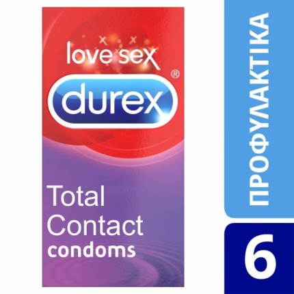 Durex Προφυλακτικά Total Contact 6τεμ