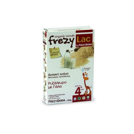 FREZYDERM Frezy-Lac - Βιολογική κρέμα ρυζάλευρο, γάλα 200gr