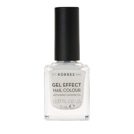 KORRES Gel Effect Nail Colour With Sweet Almond Oil No.02 Porcelain White 11ml