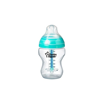 TOMMEE TIPPEE Bottle Slow Flo Μπιμπερό Advanced Anti-Colic, Μικρής Ροής σε Γαλάζιο Χρώμα