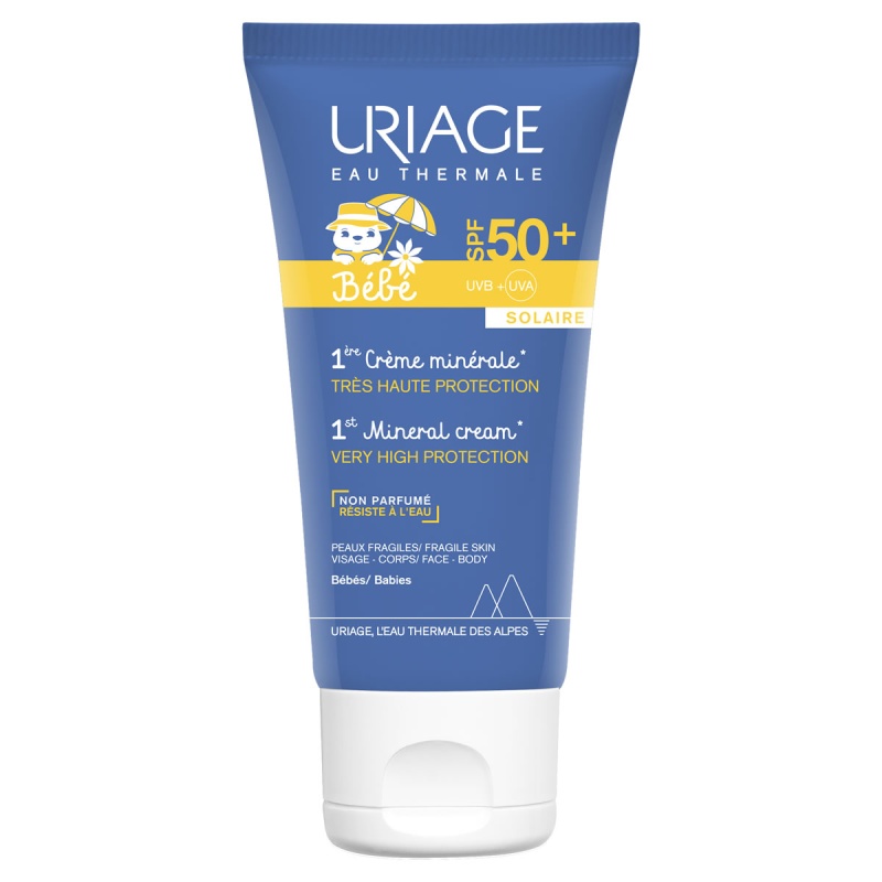 URIAGE Bebe, Mineral Cream SPF50+, Βρεφικό Αντηλιακό