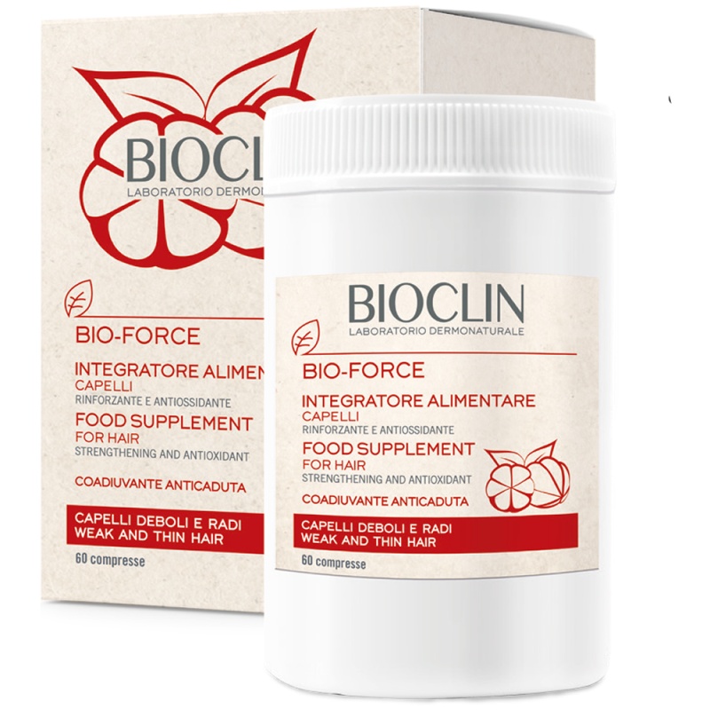 BIOCLIN Bio-Force Food Supplement Συμπλήρωμα Διατροφής Για Ενδυνάμωση Των Μαλλιών 60 Tabs