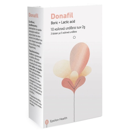 EPSILON HEALTH Donafil 10 Vaginal Ovules Κολπικά Υπόθετα 2g