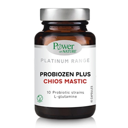 POWER HEALTH Platinum Probiozen plus Chios Mastic, Mαστίχα Χίου, L-γλουταμίνη, προβιοτικά, ψευδάργυρος, γαστροοισοφαγικές ενοχλήσεις