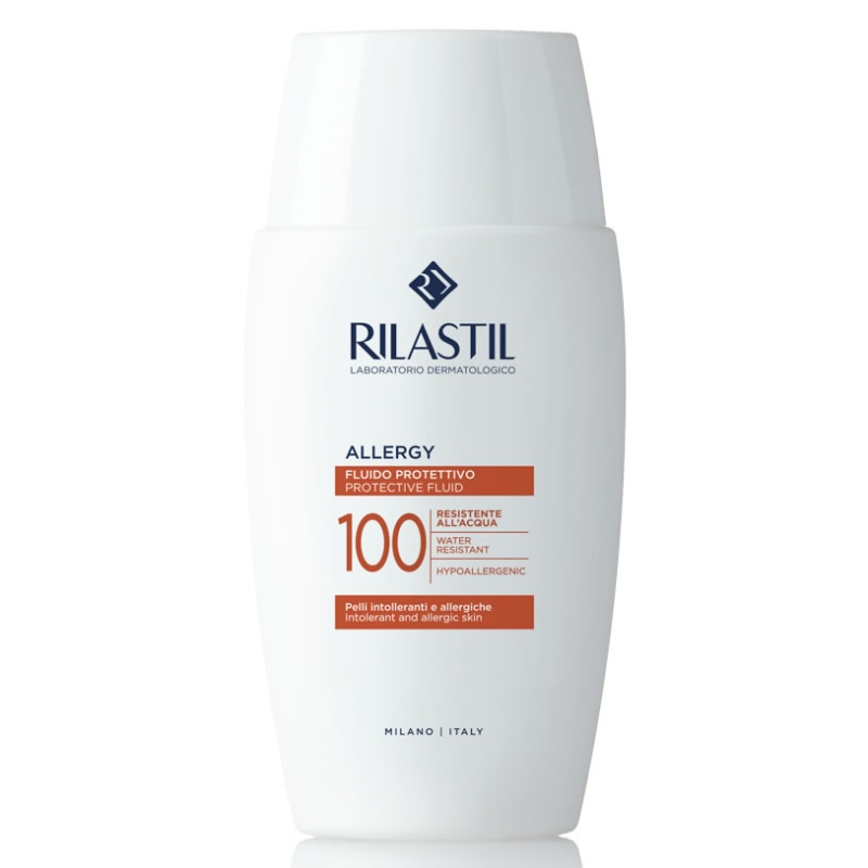 Rilastil, Allergy Protective Fluid 100, Αντηλιακό Για Αντιδραστικές, Φωτοευαίσθητες Με Τάση Αλλεργίας Επιδερμίδες,