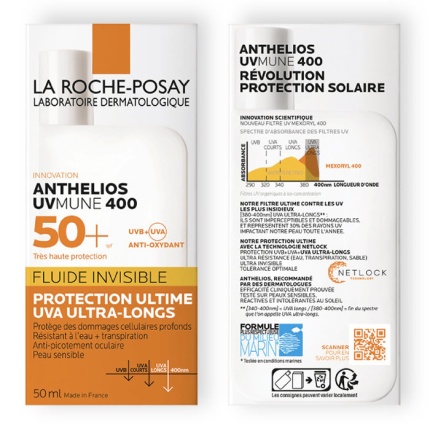 La Roche-Posay ANTHELIOS UVMUNE400, SPF50+, Invisible Fluid, Αντηλιακό Προσώπου, 3337875797580