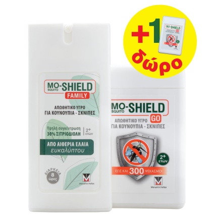 MENARINI Mo-Shield Family Promo Εντομοαπωθητικό Spray Κατάλληλο για Παιδιά 75ml & Mo-Shield Gold 17ml