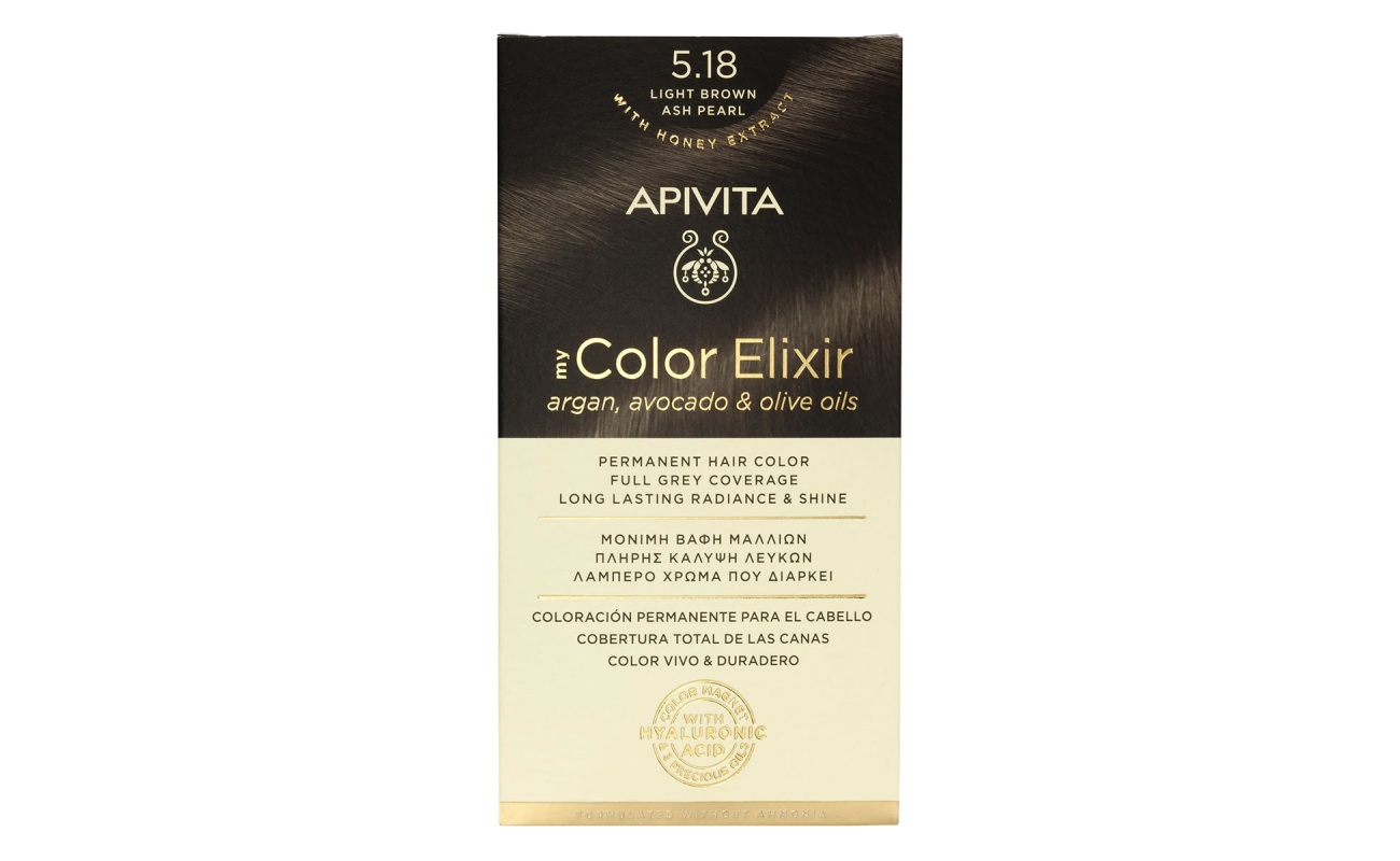 APIVITA, My Color Elixir N5.18, Βαφή Μαλλιών, Καστανό Ανοιχτό