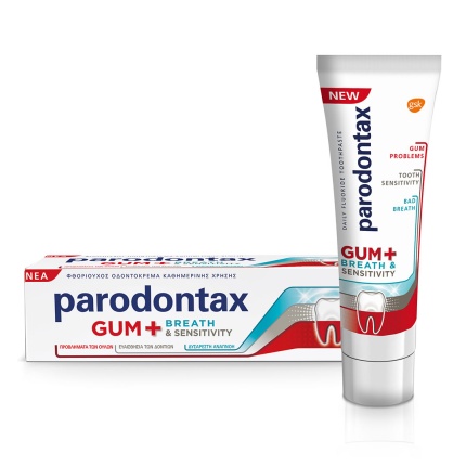 PARODONTAX Gum + Breath & Sensitivity, Οδοντόκρεμα για Υγιή Ούλα, 5054563120519