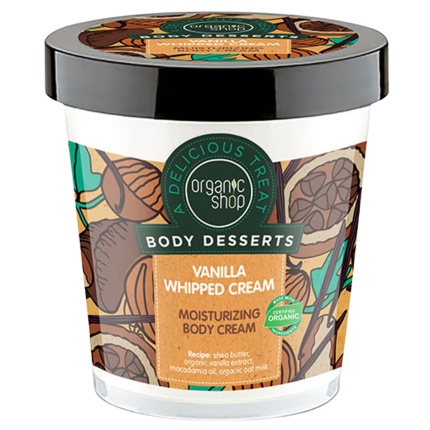 NATURA SIBERICA, Organic Shop Body Desserts Vanilla Whipped Cream, Ενυδατική Κρέμα Σώματος, 4744183011977