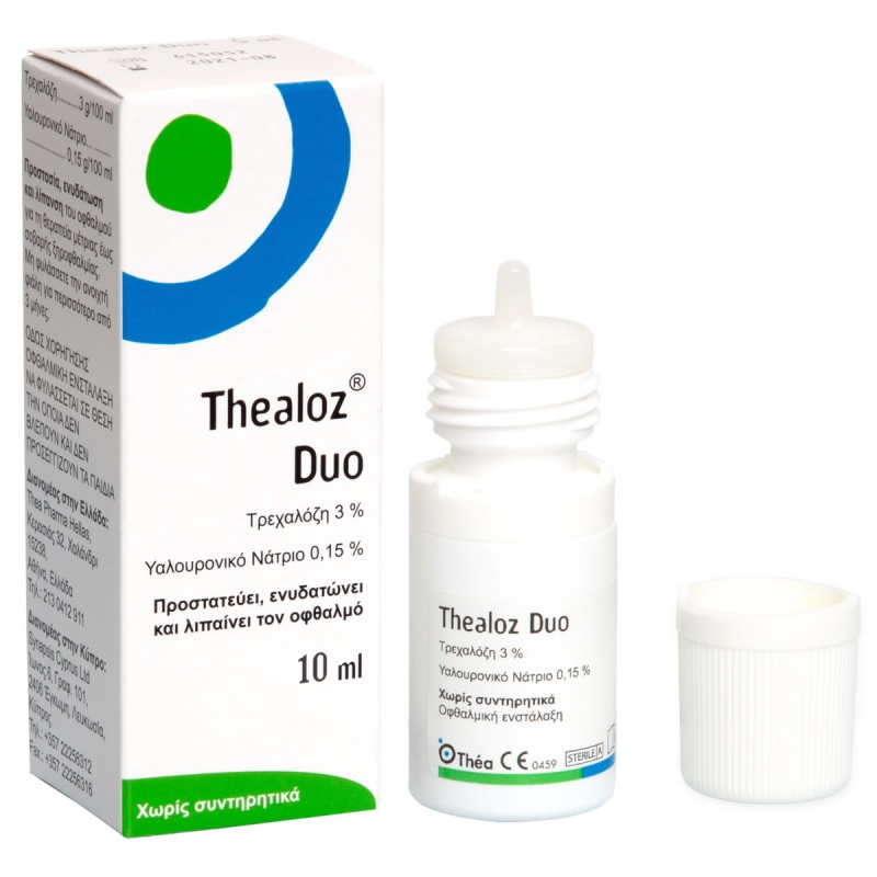 THEALOZ DUO, Οφθαλμικές Σταγόνες, 10ml