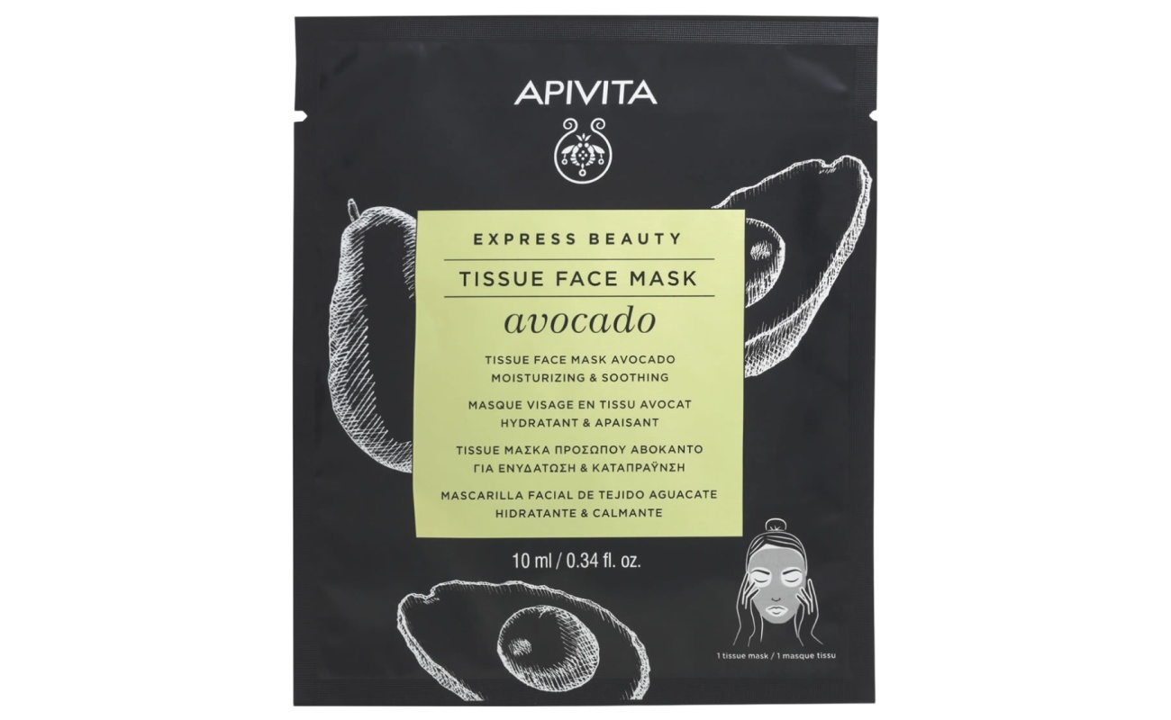 apivita, tissue mask avocado