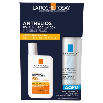 LA ROCHE-POSAY, Anthelios UVMUNE400 Invisible Fluid, SPF50+, αντηλιακό με Άρωμα, αντηλιακό Λεπτόρρευστη υφή, αντηλιακή προστασία, αντηλιακό προσώπου, 5201100644971