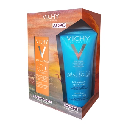 VICHY, Capital Soleil, Αντηλιακό Προσώπου, Dry Touch SPF50, Αντηλιακό για Ματ Αποτέλεσμα, 5201100654468