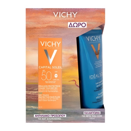 VICHY, Capital Soleil, Αντηλιακό Προσώπου, Dry Touch SPF50, Αντηλιακό για Ματ Αποτέλεσμα, 5201100654468