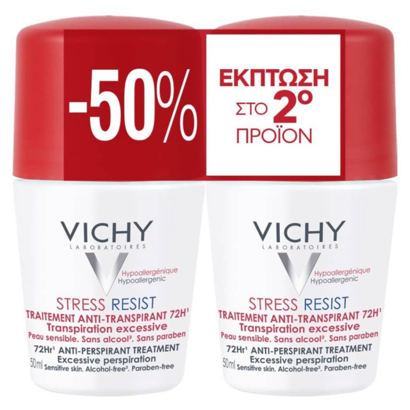 VICHY Deodorant 72h, Stress Resist Roll-on, Αποσμητικό Roll-on, 4030963129834