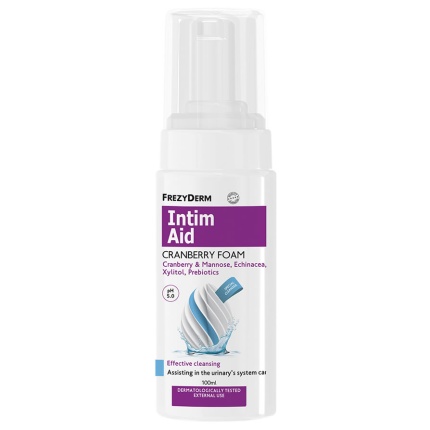 FREZYDERM, Intim Aid Cranberry Foam PH 5.0, Αφρός καθαρισμού για ευαίσθητη περιοχή