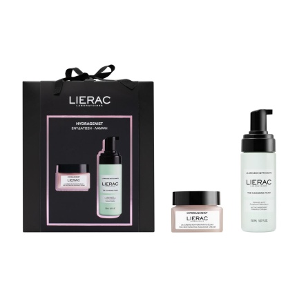 LIERAC Εορταστικό Set, Hydragenist Creme, Αφρός Καθαρισμού, ενυδάτωση, καθαρισμος προσωπου, 3701436930448