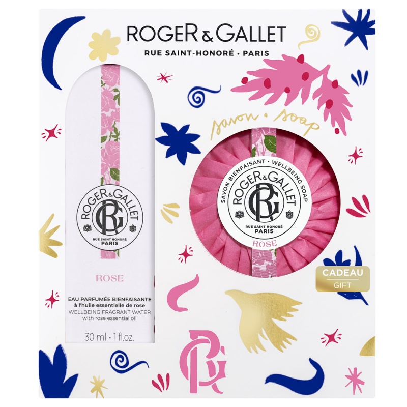 ROGER & GALLET, ROGER&GALLET, Set Rose Eau Parfumee Bienfaisante και Σαπούνι. ROGER&GALLET εορταστικο πακετο, 3701436927813