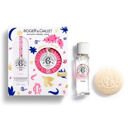 ROGER & GALLET, ROGER&GALLET, Set Rose Eau Parfumee Bienfaisante και Σαπούνι. ROGER&GALLET εορταστικο πακετο, 3701436927813