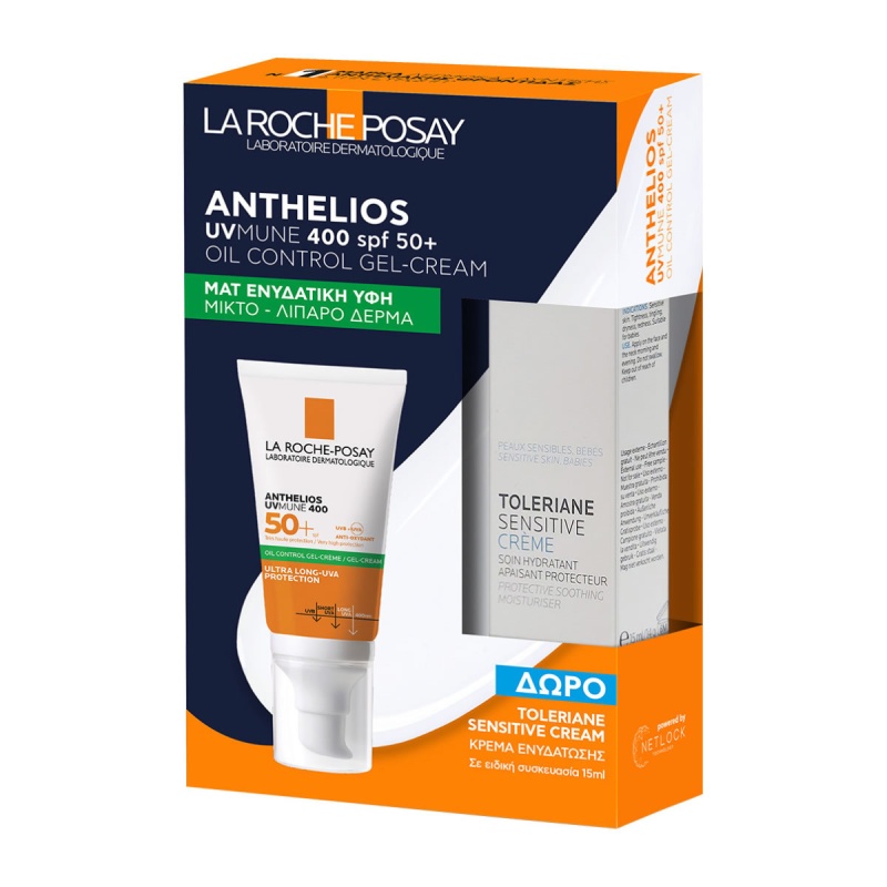 La Roche-Posay, Anthelios UVMUNE 400 Oil Control Gel Cream, SPF50+, Αντηλιακή Κρέμα Προσώπου, αντηλιακο για λιπαρες επιδερμιδες, ματ αποτελεσμα