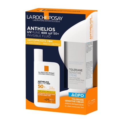 La Roche-Posay, Anthelios UVMUNE 400 lnvisible Fluid SPF50+, Αντηλιακό Προσώπου για Κανονικό - Μικτό δέρμα, 5201100690695