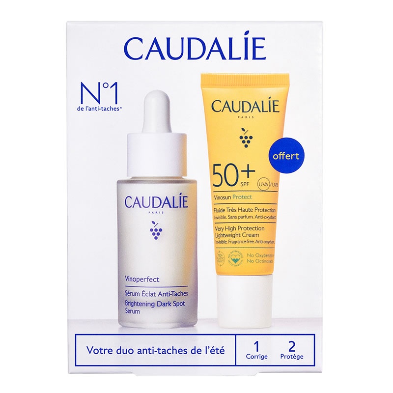 CAUDALIE Vinoperfect Brightening Dark Spot Serum 30ml ΔΩΡΟ Vinosun Protect SPF50+ 20ml